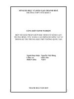 Một số giải pháp giúp học sinh có năng lực trung bình, yếu nâng cao điểm số môn vật lí trong kì thi trung học phổ thông quốc gia 