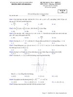 Đề thi KSCL lần 4 Toán 12 năm 2018 – 2019 trường Yên Khánh A – Ninh Bình