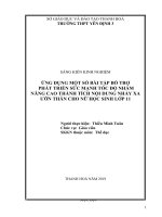 Ứng dụng một số bài tập bổ trợ phát triển sức mạnh tốc độ nhằm nâng cao thành tích nội dung nhảy xa ưỡn thân cho nữ học sinh lớp 11 