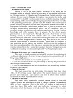 USING PICTURES AND WORKSHEETS IN TEACHING VOWEL SOUNDS ENGLISH 10 AT NONG CONG 1 HIGH SCHOOL 