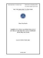 (Luận án tiến sĩ) Nghiên cứu nâng cao tính năng cơ lý kỹ thuật cho một số cao su compozit bằng phụ gia nano