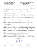 Đề thi thử Toán THPT Quốc gia 2019 lần 1 trường Anh Sơn 1 – Nghệ An