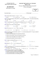 Đề thi thử Toán THPT Quốc gia 2019 trường chuyên Lương Văn Chánh – Phú Yên