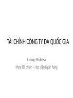 Bài giảng tài chính công ty đa quốc GIa  MNC introduction 