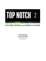 Longman top notch 2 teachers edition and lesson planner 3rd edition