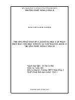 Phương pháp truyền cảm hứng học tập phần điện họ c cho học sinh ở các lớp đại trà khối 11 trường THPH n 