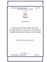 ĐÁNH GIÁ sự gắn kết TRONG CÔNG VIỆC  của điều DƯỠNG và một số yếu tố LIÊN QUAN tại BỆNH VIỆN PHỤ sản   NHI đà NẴNG năm 2018 