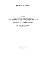 TÀI LIỆU TẬP HUẤN CÁN BỘ QUẢN LÍ, GIÁO VIÊN TRUNG HỌC CƠ SỞ KĨ THUẬT XÂY DỰNG MA TRẬN ĐỀ KIỂM TRA VÀ BIÊN SOẠN, CHUẨN HÓA CÂU HỎI ĐÁNH GIÁ KẾT QUẢ DẠY HỌC, GIÁO DỤC