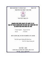 NGHIÊN cứu PHẪU THUẬT cắt KHỐI tá tụy, nạo vét HẠCH CHUẨN điểu TRỊ UNG THƯ  VÙNG đầu tụy tại BỆNH VIỆN hữu NGHỊ VIỆT đức 