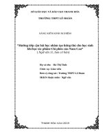 Hướng tiếp cận bài học nhằm tạo hứng thú cho học sinh khi học tác phẩm chí phèo của nam cao 