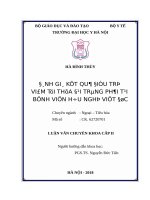 ĐÁNH GIÁ kết QUẢ điều TRỊ VIÊM túi THỪA đại TRÀNG PHẢI tại BỆNH VIỆN hữu NGHỊ VIỆT đức 