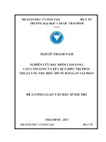 NGHIÊN cứu đặc điểm lâm SÀNG, cận lâm SÀNG và kết QUả điều TRỊ PHẫU THUậT UNG THƯ BIỂU mô tế bào GAN tái PHÁT 