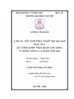 ĐÁNH GIÁ kết QUẢ PHẪU THUẬT nội SOI QUA PHÚC mạc lấy THẬN GHÉP TRÊN NGƯỜI CHO SỐNG tại BỆNH VIỆN hữu NGHỊ VIỆT đức 