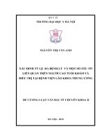 XÁC ĐỊNH tỷ lệ  đa BỆNH lý  và một số yếu tố LIÊN QUAN TRÊN NGƯỜI CAO TUỔI KHÁM và điều TRỊ tại BỆNH VIỆN lão KHOA TRUNG ƯƠNG 