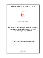 ỨNG DỤNG PHƯƠNG PHÁP THẺ CÂN BẰNG  ĐIỂM (BSC)  TRONG TRIỂN KHAI CHIẾN LƯỢC TẠI TẬP ĐOÀN  VIỄN THÔNG QUÂN ĐỘI (VIETTEL)