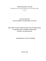 KIẾN THỨC và THỰC HÀNH về PHẢN ỨNG SAU TIÊM CHỦNG của KHÁCH HÀNG tại PHÒNG TIÊM CHỦNG đại học y hà nội năm 2017 