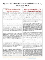 Giải thích từ vựng Cambridge 14