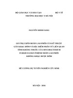 GIÁ TRỊ CHẨN đoán LAO PHỔI của kỹ THUẬT gây KHẠC đờm và đặc điểm PHÂN tử LIÊN QUAN TÍNH KHÁNG THUỐC của MYCOBACTERIUM TUBERCULOSIS ở BỆNH NHÂN LAO PHỔI KHÔNG KHẠC được đờm 