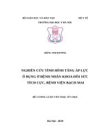NGHIÊN cứu TÌNH HÌNH TĂNG áp lực ổ BỤNG ở BỆNH NHÂN KHOA hồi sức TÍCH cực, BỆNH VIỆN BẠCH MAI 