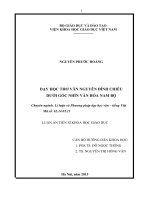 DẠY HỌC THƠ VĂN NGUYỄN ĐÌNH CHIỂU DƯỚI GÓC NHÌN VĂN HÓA NAM BỘ
