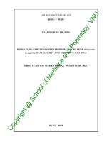 Định lượng eurycomanone trong rễ cây bá bệnh (eurycoma longifolia) bằng sắc ký lỏng hiệu năng cao HPLC 