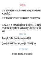 Quan niệm của Hồ Chí Minh về thời kỳ quá độ lên CNXH ở Việt Nam