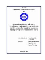 NHẬN xét CHỈ ĐỊNH, kỹ THUẬT và kết QUẢ PHẪU THUẬT cắt TOÀN bộ TUYẾN GIÁPĐIỀU TRỊ BỆNH BASEDOW tại BỆNH VIỆN nội TIẾT TRUNG ƯƠNG 