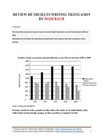 ĐÁP ÁN IELTS WRITING THÁNG 6