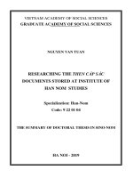 Nghiên cứu văn bản then cấp sắc nôm tày tại viện nghiên cứu hán nôm tt tiếng anh