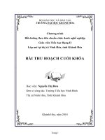 Bài thu hoạch bồi lớp bồi dưỡng chức danh nghề nghiệp giáo viên tiểu học hạng II