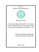TÌNH TRẠNG DINH DƯỠNG TRƯỚC và SAU PHẪU THUẬT của BỆNH NHÂN UNG THƯ hạ HỌNG THANH QUẢN tại BV TAI mũi HỌNG TW năm 2017   2018 