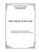 PHẪU THUẬT TUYẾN GIÁP 