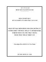 NHẬN xét đặc điểm HÌNH ẢNH CỘNG HƯỞNG từ có đối CHIẾU với PHẪU THUẬT và mô BỆNH học ở BỆNH NHÂN UNG THƯ TRỰC TRÀNG được PHẪU THUẬT TRIỆT căn 