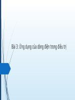 Ứng dụng của dòng điện trong điểu trị