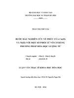 BƯỚC đầu NGHIÊN cứu về PHỨC của Cu(II) và Ni(II) với một số PHỐI tử vô cơ BẰNG PHƯƠNG PHÁP hóa học LƯỢNG tử 