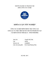 CÔNG tác xã hội NHÓM TRONG VIỆC NÂNG CAO NĂNG lực tự THỰC HIỆN QUYỀN CHO NGƯỜI KHUYẾT tật vận ĐỘNG HUYỆN NHO QUAN    TỈNH NINH BÌNH 