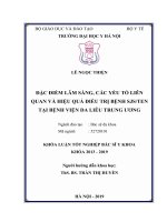 ĐẶC điểm lâm SÀNG, các yếu tố LIÊN QUAN và HIỆU QUẢ điều TRỊ BỆNH SJSTEN tại BỆNH VIỆN DA LIỄU TRUNG ƯƠNG 
