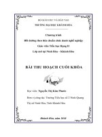 Bài thu hoạch nâng ngạch giáo viên tiểu học hạng II