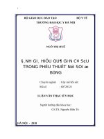 ĐÁNH GIÁ HIỆU QUẢ GIÃN cơ sâu TRONG PHẪU THUẬT nội SOI ổ BỤNG 