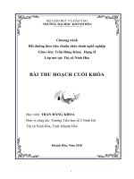 Bài thu hoạch bồi lớp bồi dưỡng chức danh nghề nghiệp giáo viên tiểu học hạng II