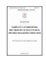 NGHIÊN cứu CAN THIỆP hỗ TRỢ  điều TRỊ HIVHCV sử DỤNG ỨNG  DỤNG TRÊN điện THOẠI DI ĐỘNG THÔNG MINH 