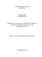 NGHIÊN cứu ẢNH HƯỞNG của NHIỆT độ và THỜI GIAN CHẾ tạo lên TÍNH CHẤT QUANG của các TINH THỂ NANO znse 