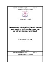 ĐÁNH GIÁ HIỆU QUẢ bước đầu điều TRỊ TĂNG sản LÀNH TÍNH TUYẾN TIỀN LIỆT có bí TIỂU cấp BẰNG PHƯƠNG PHÁP CAN THIỆP nút ĐỘNG MẠCH TUYẾN TIỀN LIỆT 