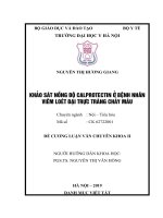KHẢO sát NỒNG độ CALPROTECTIN ở BỆNH NHÂN VIÊM LOÉT đại TRỰC TRÀNG CHẢY máu 