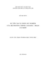 SỰ tồn tại và PHÂN rã NGHIỆM của hệ PHƯƠNG TRÌNH CAMASSA – HOLM có NHỚT 