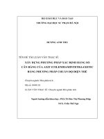 XÂY DỰNG PHưƠNG PHÁP xác ĐỊNH HẰNG số cân BẰNG của AXIT ETILENDIAMINTETRAAXETIC BẰNG PHưƠNG PHÁP CHUẨN độ điện THẾ 