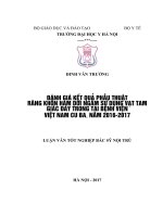 ĐÁNH GIÁ kết QUẢ PHẪU THUẬT RĂNG KHÔN hàm dưới NGẦM sử DỤNG vạt TAM GIÁC đáy TRONG tại BỆNH VIỆN VIỆT NAM CU BA, năm 2016 2017 
