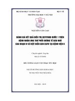 ĐÁNH GIÁ kết QUẢ điều TRỊ GEFITINIB bước 1 TRÊN BỆNH NHÂN UNG THƯ PHỔI KHÔNG tế bào NHỎ GIAI đoạn IV có đột BIẾN GEN EGFR tại BỆNH VIỆN k 