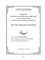 Bài thu hoạch bồi lớp bồi dưỡng chức danh nghề nghiệp giáo viên tiểu học hạng II