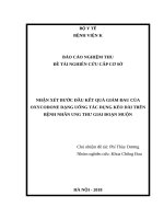 NHẬN xét bước đầu kết QUẢ GIẢM ĐAU của OXYCODONE DẠNG UỐNG tác DỤNG kéo dài TRÊN BỆNH NHÂN UNG THƯ GIAI đoạn MUỘN 